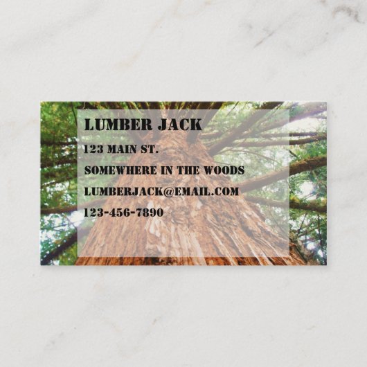 Baum-Visitenkarte Visitenkarte (Vorderseite)