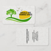 Baum Vögel Landschaft | Landschaftsbau | Gärtner Visitenkarte (Vorne/Hinten)