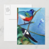Baum voll mit Vögeln 2012 Postkarte (Vorne/Hinten)