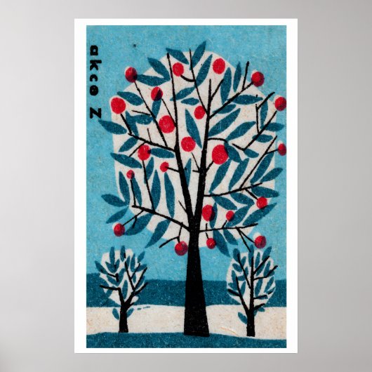 Baum voller roter Äpfel - Matchbox-Druck Poster (Vorne)