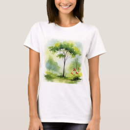 Baum von grüner Vegetation umgeben T-Shirt