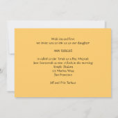 Baum von Leben-Bar-Schläger B'nai Mitzvah Einladung (Rückseite)