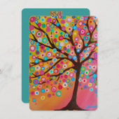 Baum von Leben-Bar-Schläger Mitzvah Einladungen (Vorne/Hinten)