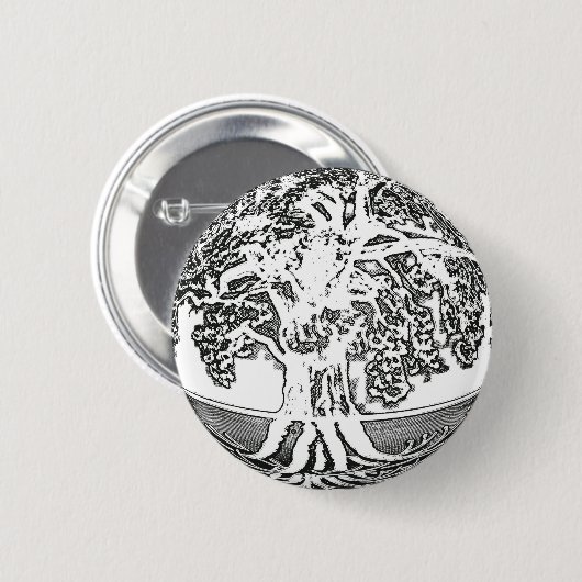 Baum von Leben-Erde Button (Vorne & Hinten)