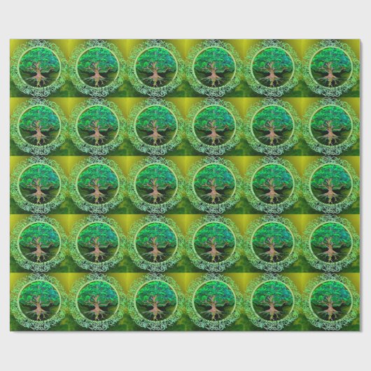 Baum von Leben-Geduld Geschenkpapier (Flach)