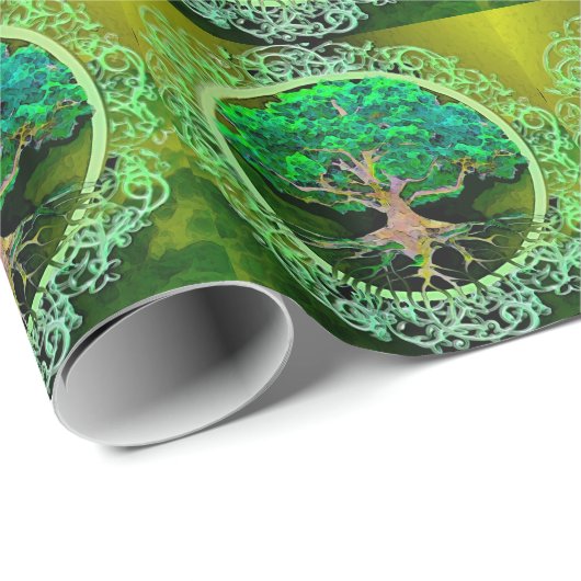 Baum von Leben-Geduld Geschenkpapier (Rolleneckpunkt)