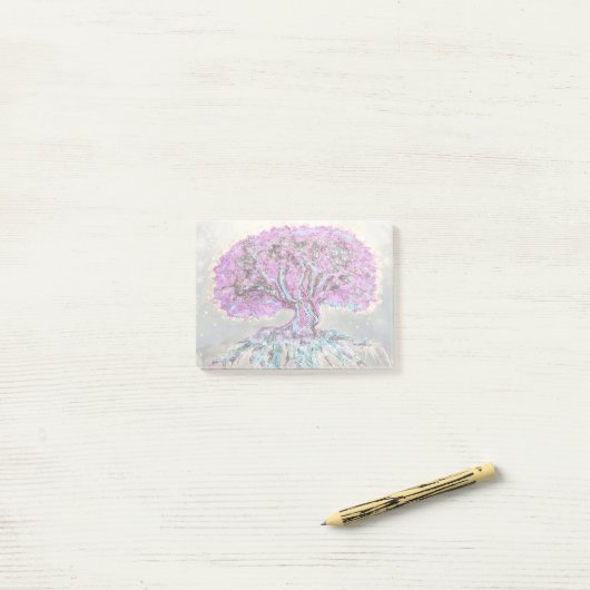 Baum von Leben-Leichtigkeit Post-it Klebezettel (Auf Schreibtisch)