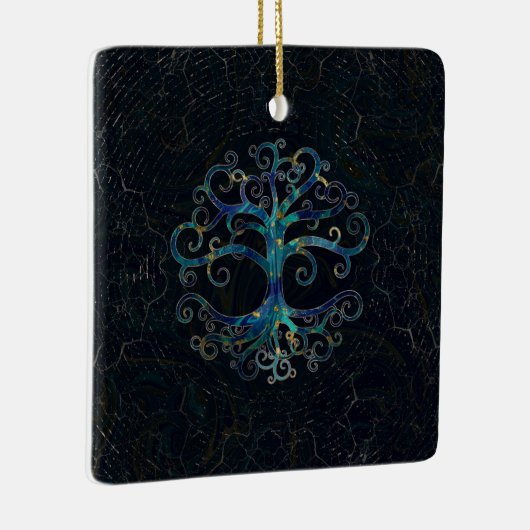 Baum von Leben Marmor und Gold Keramikornament (Rechts)