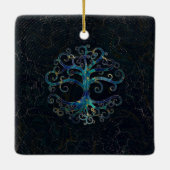 Baum von Leben Marmor und Gold Keramikornament (Rückseite)