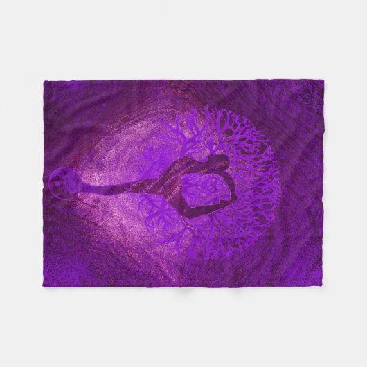 Baum von Leben-Yoga Fleecedecke (Vorderseite (Horizontal))