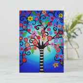 BAUM VON LEBENSBAR BAT MITZVAH KARTE (Stehend Vorderseite)