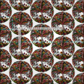 Baum von Lebenweiß Stoff (Kachel)