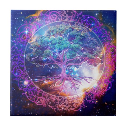 Baum von LebenWellness Fliese (Vorderseite)