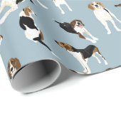 Baum-Wanderercoonhound-Packpapier Geschenkpapier (Rolleneckpunkt)