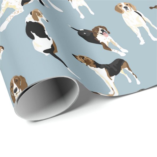 Baum-Wanderercoonhound-Packpapier Geschenkpapier (Rolleneckpunkt)