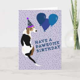 Baum-WandererCoonhound Pawsome Geburtstag Karte