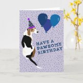 Baum-WandererCoonhound Pawsome Geburtstag Karte (Gelbe Blume)