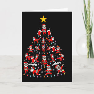 Baum Weihnachtsmann Yoga Pose Yoga Santa Weihnacht Karte