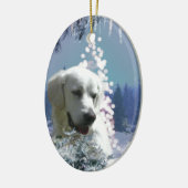 Baum-Weiß-Labrador Keramikornament (Links)