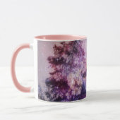 Baum Winter Wonderland Rosa Lila Kunst Tasse Cup (Links)