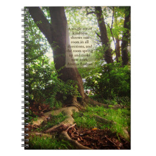 Baum-Wurzeln u. Earhart Güte-Zitat Notizblock