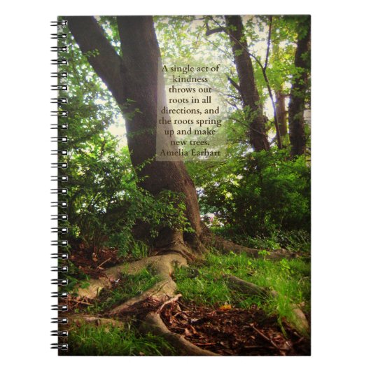 Baum-Wurzeln u. Earhart Güte-Zitat Notizblock (Vorderseite)