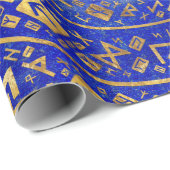 Baum - Yggdrasil - Lapis Lazuli Geschenkpapier (Rolleneckpunkt)