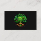 Baum Zeichnend Word Art Mental Health Awareness Wo Visitenkarte (Rückseite)