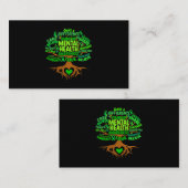 Baum Zeichnend Word Art Mental Health Awareness Wo Visitenkarte (Vorne/Hinten)