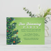 Baum-Zutat-WeihnachtsParty Einladung (Stehend Vorderseite)