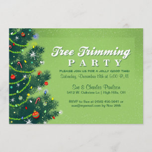 Baum-Zutat-WeihnachtsParty Einladung