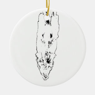 Baumakzent: golden in Linien Keramik Ornament