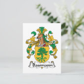 Baumann Familienwappen Postkarte (Stehend Vorderseite)