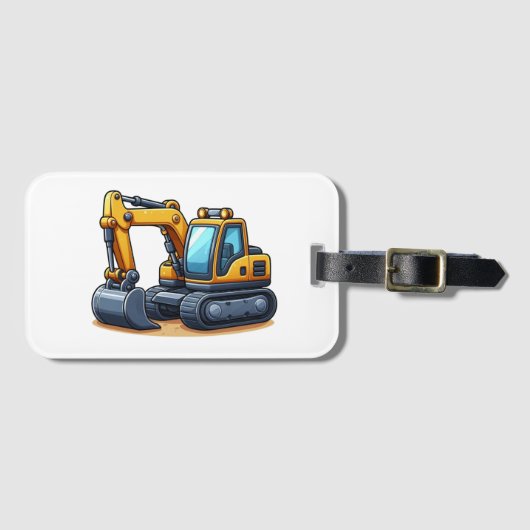 Baumaschine/Bagger  Gepäckanhänger (Vorderseite (Horizontal))