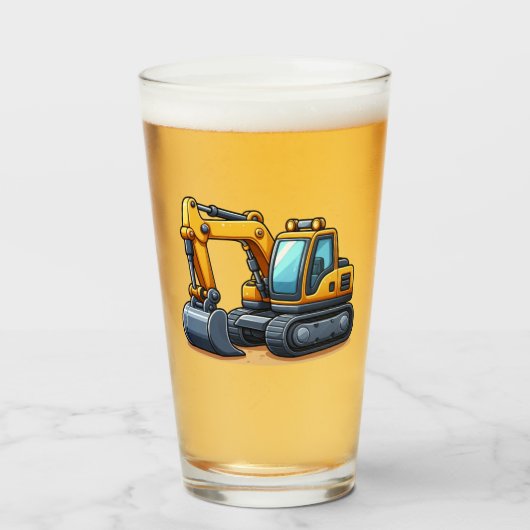 Baumaschine/Bagger Glas (Vorne (Gefüllt))