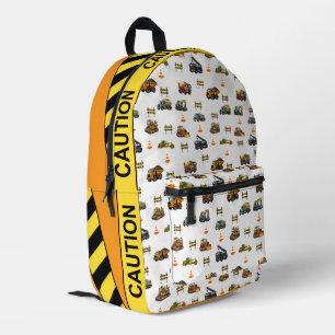 Baumaschinen bedruckter Rucksack
