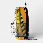 Baumaschinen bedruckter Rucksack (Rechts)