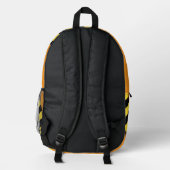 Baumaschinen bedruckter Rucksack (Rückseite)