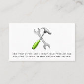 Baumaschinen | Bulldozer Visitenkarte (Rückseite)