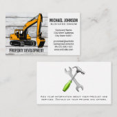 Baumaschinen | Bulldozer Visitenkarte (Vorne/Hinten)