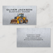 Baumaschinen | Bulldozer Visitenkarte (Vorne/Hinten)