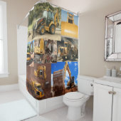 Baumaschinen Duschvorhang (Beispiel)