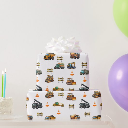 Baumaschinen geschenkpapier (Partygeschenke)