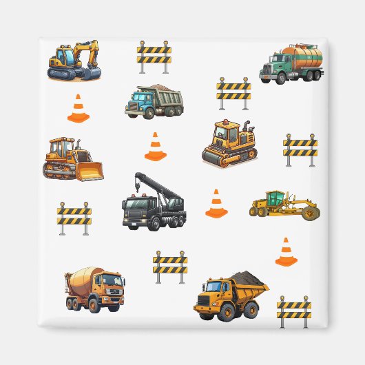 Baumaschinen Magnet (Vorne)