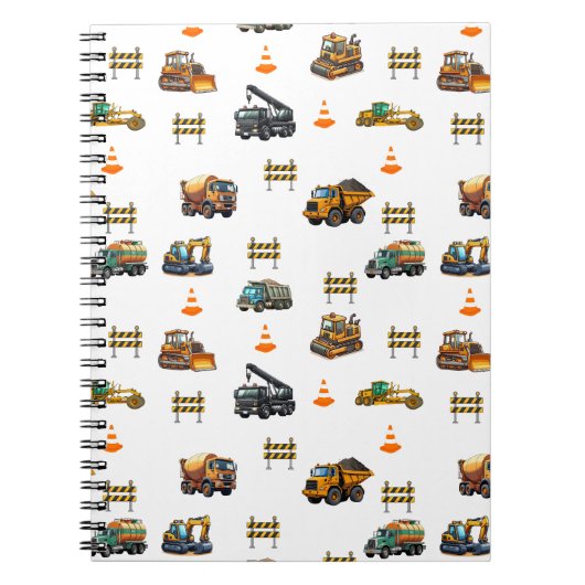 Baumaschinen Notizblock (Vorderseite)