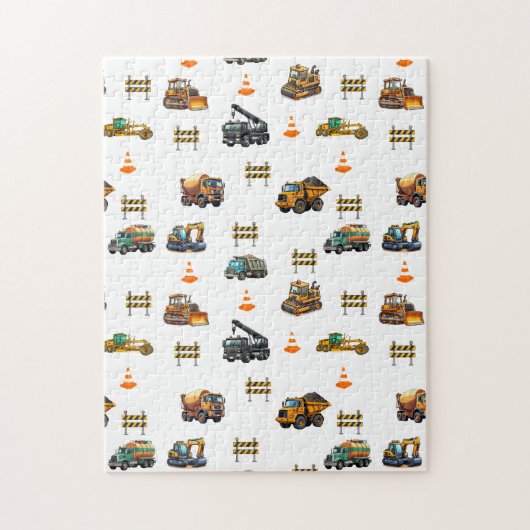Baumaschinen Puzzle (Vertikal)