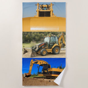 Baumaschinen Strandtuch