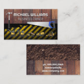 Baumaschinen und -fahrzeuge visitenkarte (Vorne/Hinten)