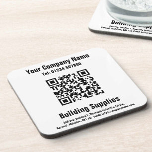 Baumaterialien QR-Code-Design Getränkeuntersetzer