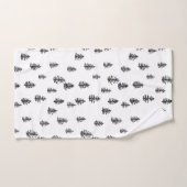 Baumberg Illustration Muster Badetuch Set (Handtuch)